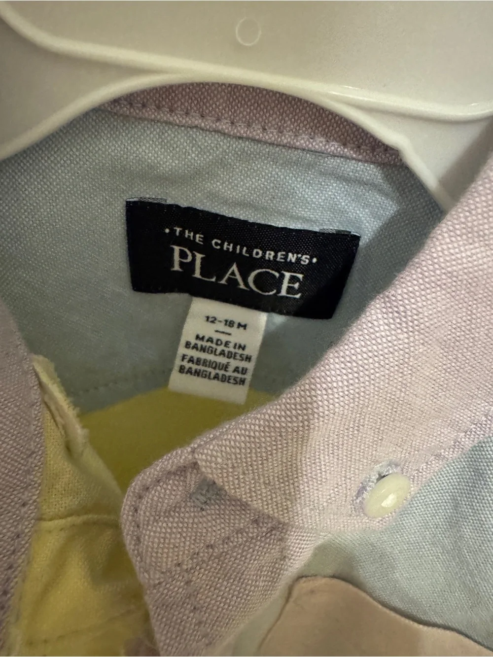 Color block button down shirt